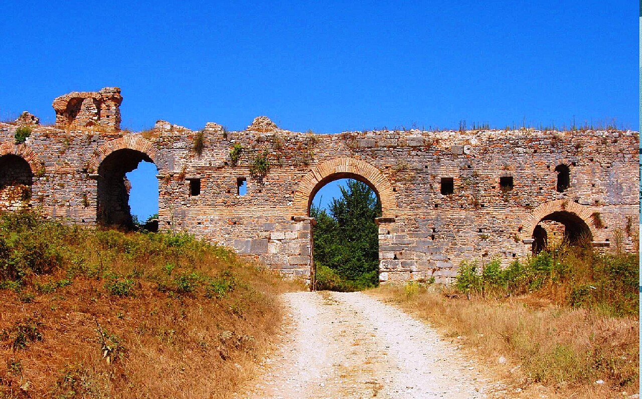 Early Christian walls and arched gate at Nicopolis